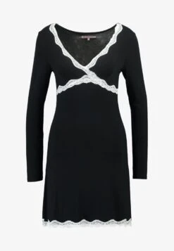 Anna Field HEIDI LONG SLEEVES VISCOSE NIGHTDRESS - Nachthemd - Black -Anna Field Günstiges Geschäft 32fa00dfae104f94a6dcda686bd2fdf8
