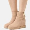 Anna Field LEATHER WINTER BOOT - Ankle Boot - Beige