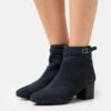 Anna Field LEATHER - Stiefelette - Dark Blue