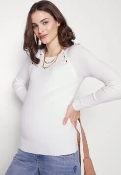 NURSING - BUTTON OPENING - Strickpullover - White -Anna Field Günstiges Geschäft 4b78fcc94aeb475a964819c45a823428