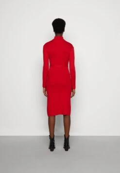 Anna Field ROLLKRAGEN RIPP MINI STRICKKLEID MIT GÜRTEL - Strickkleid - Red -Anna Field Günstiges Geschäft 4ef1d85f8bbc434eb08163e6609c362a