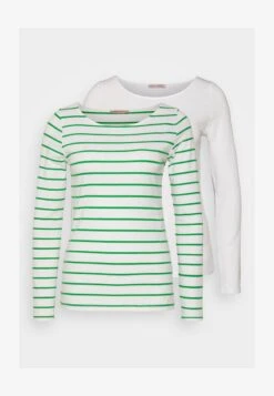 Anna Field 2 PACK - Langarmshirt - White/green -Anna Field Günstiges Geschäft 6aa0aa3b9ccd4732866c62789425ac08