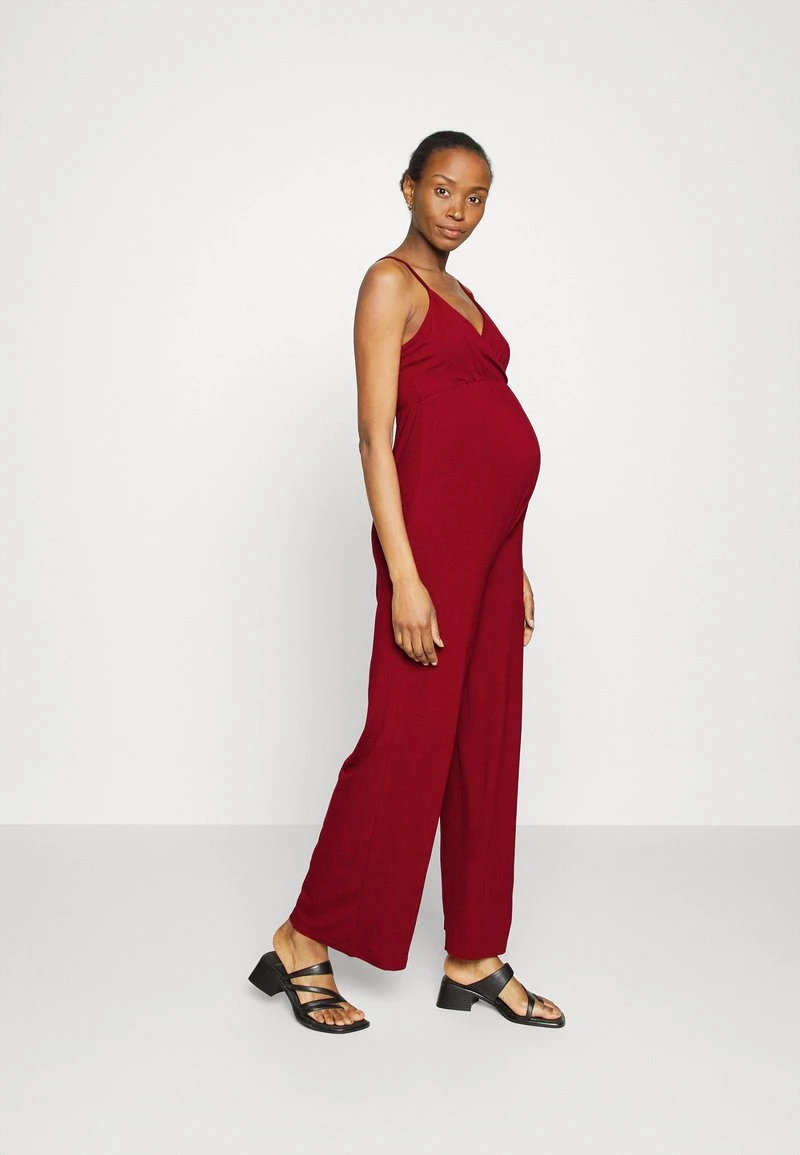 STRAPPY DRAPPY CINTERED - Jumpsuit - Dark Red 1 STRAPPY DRAPPY CINTERED - Jumpsuit - Dark Red