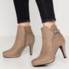 Anna Field High Heel Stiefelette - Taupe