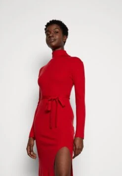 Anna Field ROLLKRAGEN RIPP MINI STRICKKLEID MIT GÜRTEL - Strickkleid - Red -Anna Field Günstiges Geschäft 71b57cf9ce54411882918bef331aba09