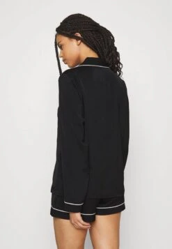 Anna Field AMANDA LONG SLEEVE SHORT SET - Nachtwäsche Set - Black -Anna Field Günstiges Geschäft 76c1a6e3060042a98452482dadb33e40