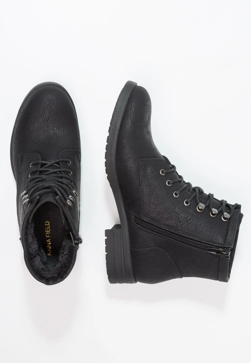 Anna Field WINTER BOOT - Schnürstiefelette - Black 3 Anna Field WINTER BOOT - Schnürstiefelette - Black – Bild 3
