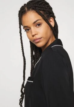 Anna Field AMANDA LONG SLEEVE SHORT SET - Nachtwäsche Set - Black -Anna Field Günstiges Geschäft a911bd5cf1f74697b0189158387354a9