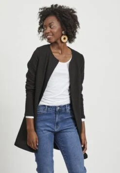 Anna Field RIBBED FOLD COLLAR - Strickjacke - Black 11 Anna Field RIBBED FOLD COLLAR - Strickjacke - Black -Anna Field Günstiges Geschäft bada3c30145b4180844d3faf5d56bf08