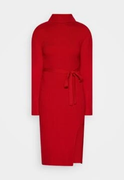 Anna Field ROLLKRAGEN RIPP MINI STRICKKLEID MIT GÜRTEL - Strickkleid - Red -Anna Field Günstiges Geschäft d04bebcd58f24f00a11111c54cc28fcb