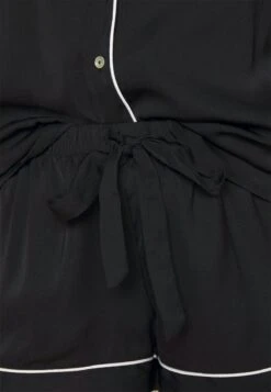 Anna Field AMANDA LONG SLEEVE SHORT SET - Nachtwäsche Set - Black -Anna Field Günstiges Geschäft daee5cd5bf7a4e1ab79a3df9712f841e