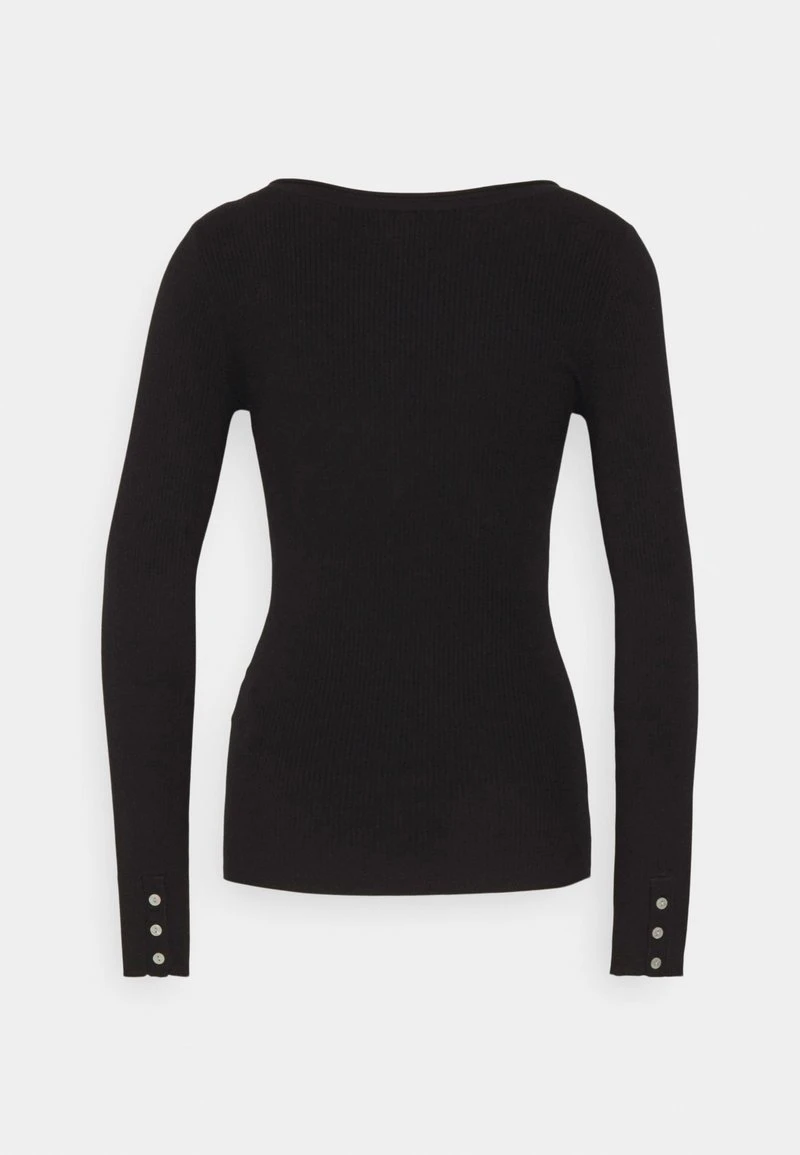 Anna Field BUTTON DETAIL - Strickpullover - Black 2 Anna Field BUTTON DETAIL - Strickpullover - Black – Bild 2